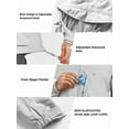 thumbnail image 4 of NORTHYARD Men's Rain Jacket with Hood lightweight Waterproof Raincoat Hiking Outdoor Camping Windbreaker With Zipper Pockets Lightgrey 2XL, 4 of 7