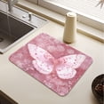 thumbnail image 5 of Dish Drying Mat Absorbent Dish Drainer Kitchen Counter 23.6x19.7inch Dish Drying Pad for Countertops Sinks Draining Racks Soft Pink Butterfly, 5 of 9