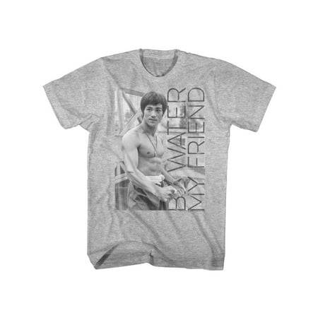 Bruce Lee Chinese Martial Arts Icon Be Water My Friend Adult T-Shirt (Icons For Best Friends)