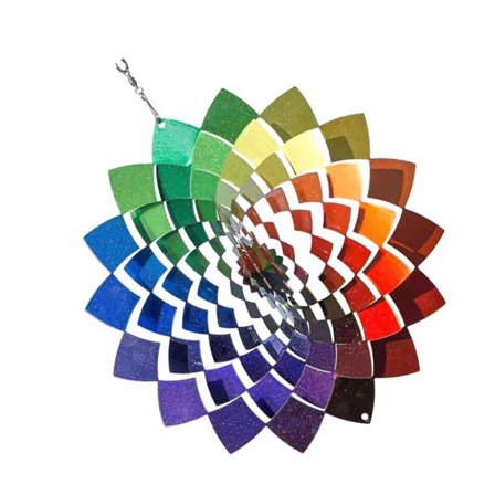 Wind Spinners Outdoor Stainless Steel Wind Spinners Colorul Wind Chime Ornaments Garde y10440
