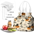 thumbnail image 4 of Black Cat Pumpkin Halloween Pattern Drawstring Lunch Bag Women - Drawstring Lunch Bag Insulated for Work Office - Stain-Resistant Large Lunchbags for Women with Multi-Pockets, 4 of 6