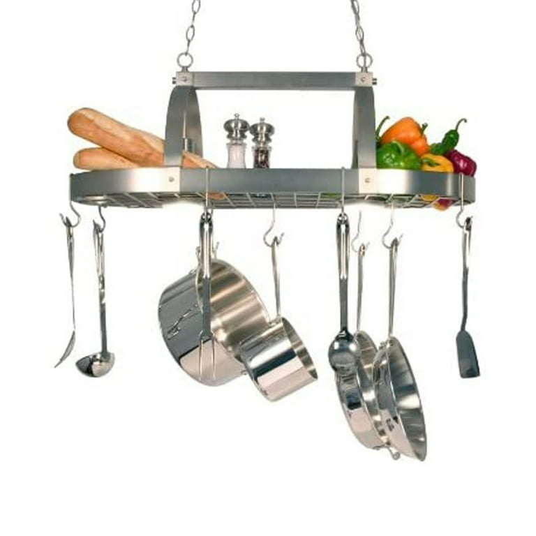 Stainless steel pot rack with lights new arrivals