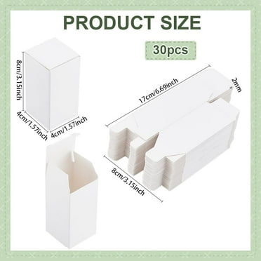 30pcs White Gift Box Small Paper Boxes Mini Cardboard Box with Lid Favor Box Kraft Boxes Candy Box Gift Wrap Boxes for Treat Presents Wedding Birthday Valentine's Day 1.5x1.5x3 Inch