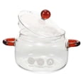 thumbnail image 1 of Glass Cooking Pot with Lid Heat Resistant Glass Saucepan Borosilicate Glass Cookware Pot, 1 of 5