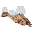thumbnail image 3 of AFD Triple Glass Bowl On Wood, 3 of 5