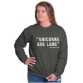 thumbnail image 5 of Unicorns Are Lame Said Nobody Ever Women Crewneck Sweatshirt Brisco Brands S, 5 of 6