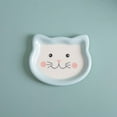 thumbnail image 4 of Cartoon Cat Bowl Dish Saucer Shape Eating Feeding Bowl Non Skid Food Container Plate Ceramics for Hedgehog Cats and Small Dogs Pet Supplies blue, 4 of 6