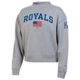 thumbnail image 2 of Women's Champion  Heather Gray Kansas City Royals Americana Triumph Fleece Tri-Blend Sweatshirt, 2 of 3