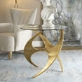 thumbnail image 2 of Uttermost Graciano Contemporary Metal and Glass Accent Table in Gold, 2 of 3