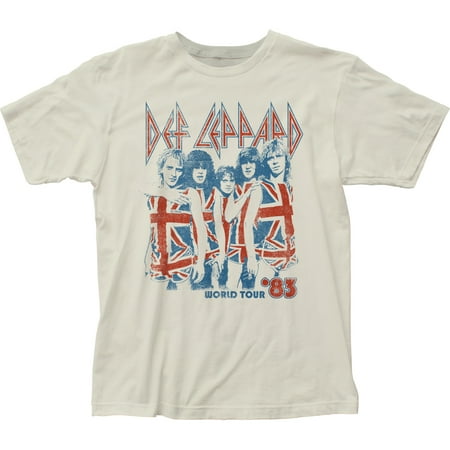 Def Leppard English Rock Band World Tour '83 Adult Fitted Jersey T-Shirt Tee