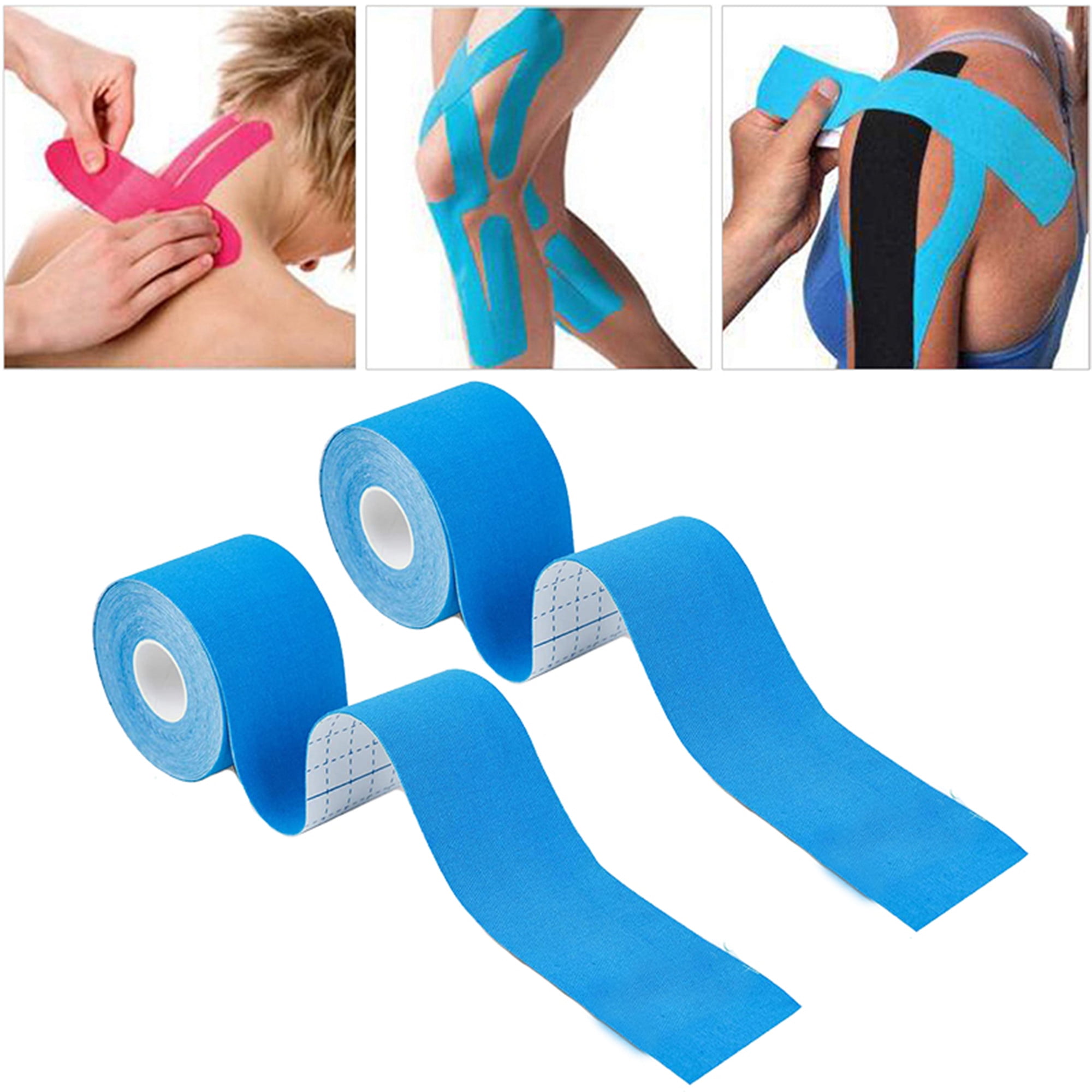 Kinesiology Tape Kinesio Strapping Taping Athletic Sports Tape for Men Knee Shoulder Elbow Ankle Neck Muscle Superior Waterproof Adhesion Non Latex