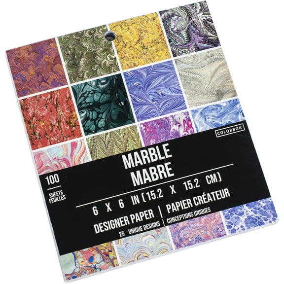 Colorbok Designer Paper 6"X6"-Marble