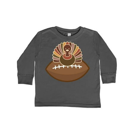 

Inktastic Thanksgiving Football Turkey Gift Toddler Boy Girl Long Sleeve T-Shirt