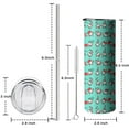 thumbnail image 5 of 20oz Turquoise Christmas Gnome Pattern Skinny Tumblers Stainless Steel Tumbler with Lid and Straw,Vacuum Insulated Double Wall Travel Tumbler Cups with Cleaning Brush for Coffee,Tea, 5 of 6