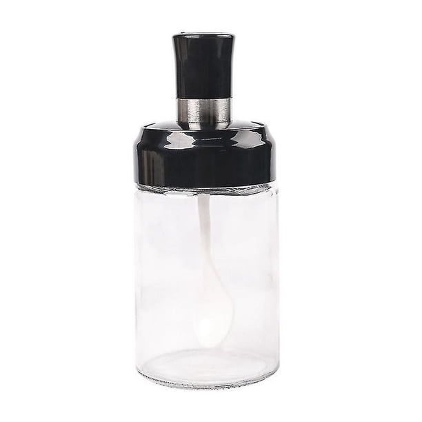 Frascos de vidrio para especias, caja de condimentos, tarro para condimentos con cuchara, tarros Hy