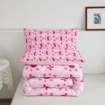 thumbnail image 5 of Manfei Dreamy Princess Bowtie Full Size Comforter Sets,Kawaii Bow Knot Bedding Comforter Set,Pink Reversible,3 Pieces,1 Comforter and 2 Pillowcases, 5 of 7