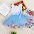 thumbnail image 4 of JUNWELL Summer Kids Baby Girls Children Princess Tutu Dress Lace Bow Flower Sleeveless Dress Party Mini Dress Girls Vestidos Green 4T, 4 of 6