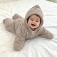 thumbnail image 6 of felwors Baby Starfish Onesie,Cozy Star Babies Swaddle Bag,Infant Soft Fleece One Piece Romper,Fall Winter Warm Outfits, 6 of 7