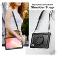 thumbnail image 5 of for Samsung Galaxy Tab S11 Ultra Case 14.6 inch, 360 Rotating Shockproof Cover with Stand, Handle, Shoulder Strap (SM-X930/X936B), Black, 5 of 7
