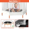 thumbnail image 3 of Mini Trampoline for Kids with Safety Enclosure Net, 55" Toddler Trampoline with No-Gap Safe Design, Segmart Recreational Trampolines for Birthday Gifts, Rebounder Trampoline with Ocean Balls, 3 of 8