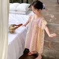 thumbnail image 3 of WEAIXIMIUNG Robes d'Été pour Filles Taille 6 Longues Robe Ethnique à Col en V pour Tout-Petites Robe à Manches Courtes Ensemble Doux, 3 of 8