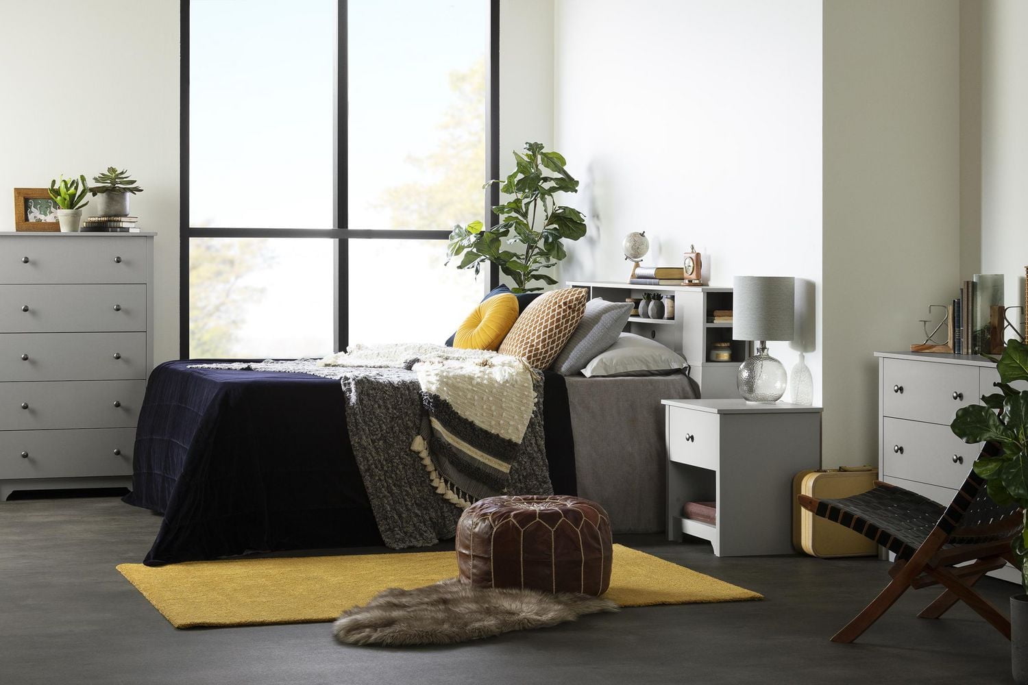 South Shore Vito 1-Drawer Nightstand - End Table with Storage for Adult, in Soft Gray