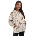 thumbnail image 7 of HELLHERO Flower Butterfly Print Women Crewneck Sweatshirt, Oversized Pullover Clothes Long Sleeve Sweatshirt Fall Fashion Tops Size XXL, 7 of 7