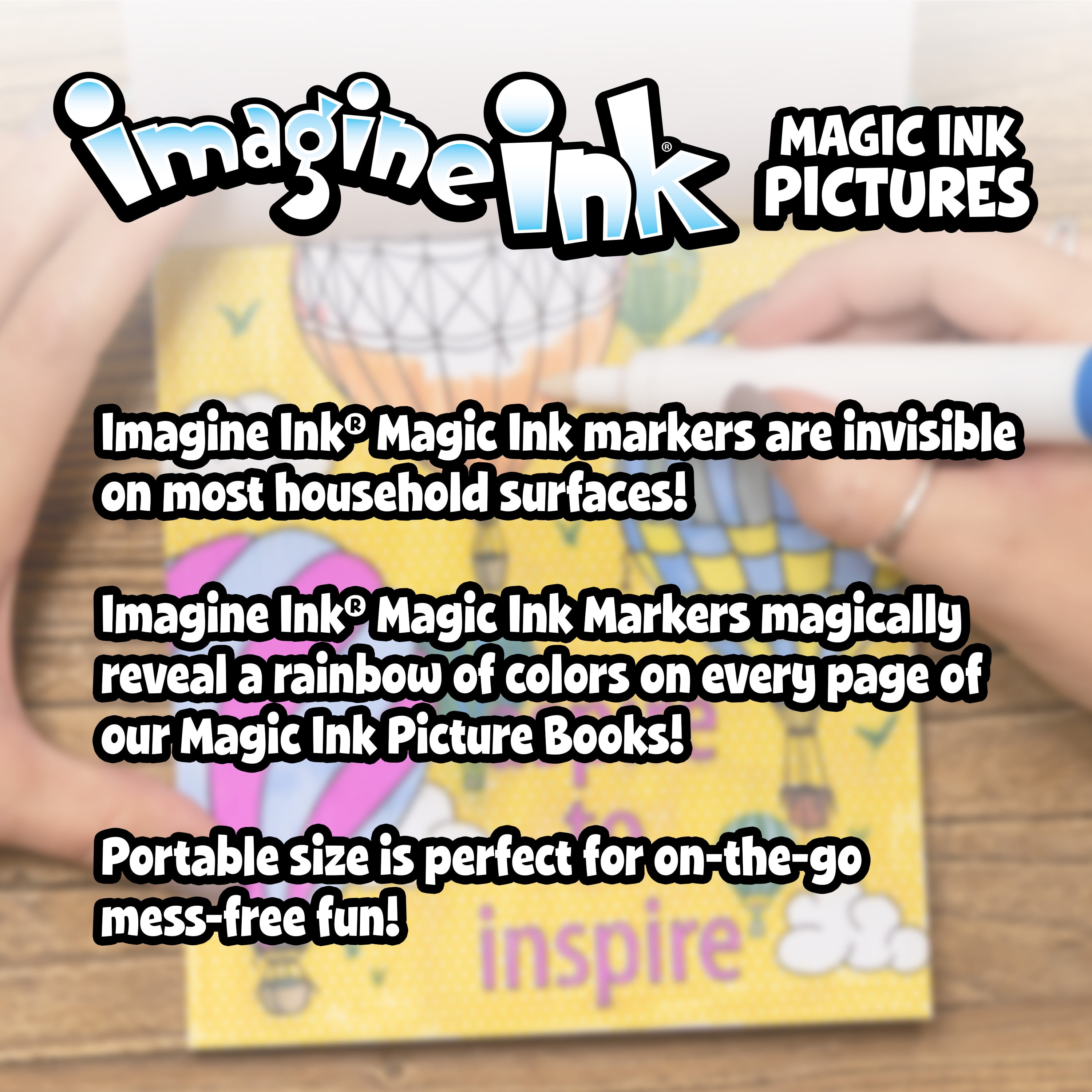 CoComelon 12-Page Imagine Ink Coloring Pad with Imagine Ink Stickers and Mess Free Marker; Paperback Children's Book