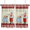 thumbnail image 5 of Red Kitchen Chef Knife And Fork Curtain Home Decoration Living Room Short Curtains Window Treatments For Kitchen Bedroom, 5 of 6