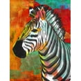 thumbnail image 2 of OnRei 19x24 Black Ornate Wood Framed with Double Matting Museum Art Print Titled - Vibrant Zebra, 2 of 4