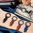 thumbnail image 3 of 10Pcs 5 Colors PU Leather Keychain Universal Key Fob Key Chain Gray Brown Blue Pendant Decorations Keychains with Black Alloy Rings Clasp for Keys Chains Purse DIY Crafts Men Accessories Gunmetal, 3 of 4