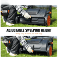 thumbnail image 6 of Push Lawn Sweeper, 21inch Leaf & Grass Collector, Strong Heavy Duty Thickened Steel Durable to Use with Large Capacity 3.5 cu. ft. Mesh Collection Hopper Bag, 2 Spinning Brushes, 6 of 8
