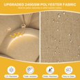 thumbnail image 6 of BPS Outdoor Chair Cushions, 45x22x5 Inch High Back Patio Dining Seat Cushion, Tufted Pads Set of 2, Brown, 6 of 9