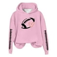 thumbnail image 4 of Chandail à Capuchon de Football Baseball pour Femmes avec Col Rond et Manches Longues, 4 of 4