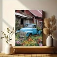 thumbnail image 6 of Qisvanset Vintage Blue Truck Wildflowers Canvas Wall Art 15.75x11.81 Inches, 6 of 8