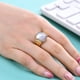 thumbnail image 3 of Anillo de acero inoxidable con forma de fritillaria cuadrada irregular de estilo europeo y americano, cadena de reloj vintage, anillo de acero de titanio 304, 3 of 5