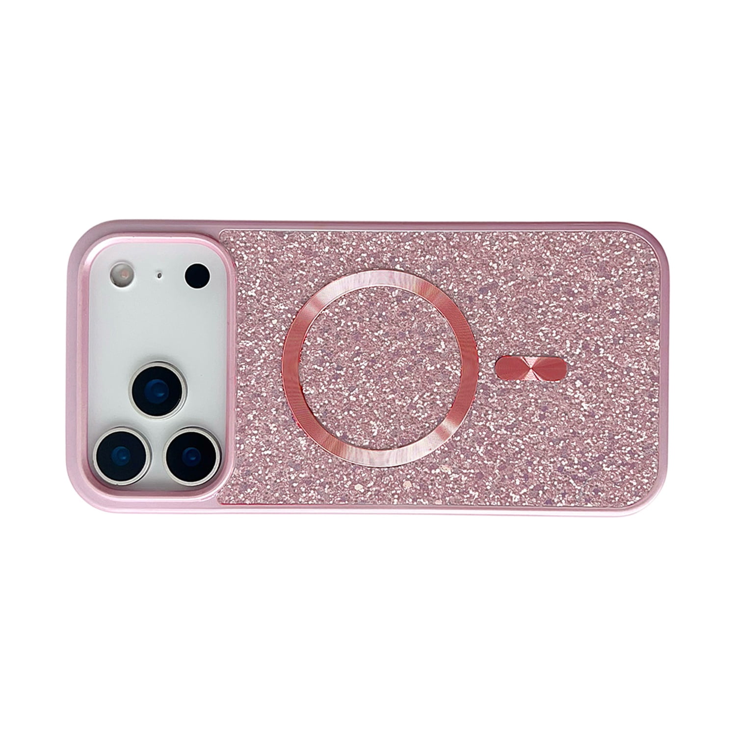 Shiny Bling MagSafe Case Designed for iPhone 17 Pro Max - Rose Gold