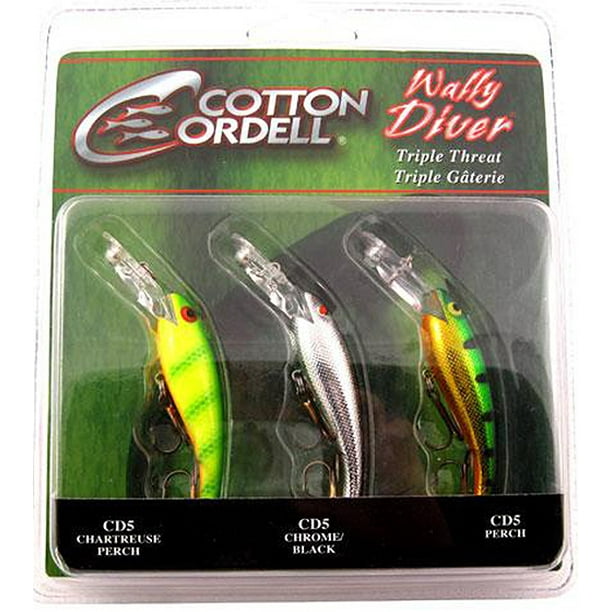 Cotton Cordell Wally Diver Triple Threat Fishing Lures - Walmart.com - Walmart.com
