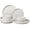 Speckled Milky White-8pcs(with Pasta Bowls) for 2, variant on Stoneware Dinnerware Set Speckled Multicolor 12pcs for 4