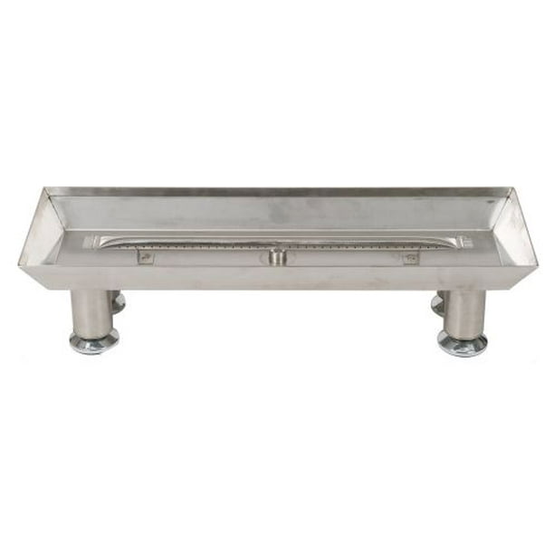 18" 304 Stainless Steel Burner Pan With Log Lighter