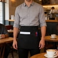 thumbnail image 1 of EDHITNR Water Resistant Waist Apron, Durable Server Half Apron with Pockets for Restaurant Kitchen in Colors, Adjustable Work Apron for Waitstaff, 1 of 6