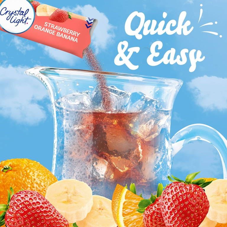 2 pack) Crystal Light Strawberry Orange Banana Sugar Free Drink