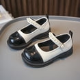 thumbnail image 2 of YunPes Chunky Platform Mary Jane Shoes for Girls Bow Pearl Ankle Strap School Uniform Dress Shoes Fashion Patent Leather Flats, 2 of 6