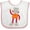 White and Pink, variant on Inktastic Cute Robot, Silly Robot, Funny Robot, Robotics Boys or Girls Baby Bib