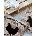 thumbnail image 3 of Outdoor Throw Pillow Cover Rustic Farm Animals Chicken Farm Waterproof Cushion Covers 2 Pack Vintage Wooden Board Pillow Cases Home Decoration for Patio Garden Couch Sofa, 3 of 7