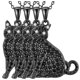 thumbnail image 1 of Cadenas y Dijes CatNeck08 4Pzas Bombay Cat Negro Metal Cadena y Dije., 1 of 2