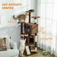 thumbnail image 4 of PawHut 54" Cat Tree Tower with Scratching Posts, Cat Condos, Light Brown, 4 of 10
