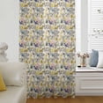 thumbnail image 5 of Vintage Flowers Sheer Curtains 72" Long, Spring Yellow Floral Country Leaves Blue Birds Light Filering Curtains, Breathable Simi Curtain Privacy Drapes for Living Room Bedroom Window Treatment, 5 of 9