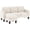 Cream White, variant on HOMCOM Sectional Sofa, L Shaped Couch with Changeable Chaise, Cream White