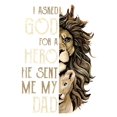 thumbnail image 2 of [Comfortable Cotton Tee] Comfortable Cotton Boys' T-Shirt | Black Casual Round Neck, Short-Sleeved Tee with "I ASKED GOD... He SENT ME MY DAD" Print & Lion & Lamb Graphic for Summer, 2 of 7